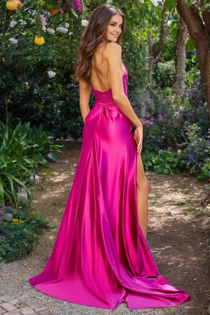 Halter Deep V-Neck Mermaid Prom Dress