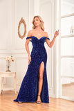 Sequin Bridesmaid Dress With Silt