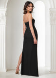 Sheath Strapless Chiffon Floor-Length Dress