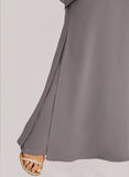 Plus Size Bateau Neck Beaded Shoulder 3/4 Sleeve Double-Tiered Asymmetric Chiffon Top & Wide-Leg Pants Mother of the Bride Pantsuit