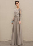 A-line Sequins Chiffon Lace Mother of the Bride Dress With Sequins