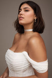 Ruched Corset Strapless/Off the Shoulder Wedding Gown