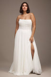 Ruched Corset Strapless/Off the Shoulder Wedding Gown