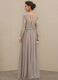 A-line Sequins Chiffon Lace Mother of the Bride Dress With Sequins