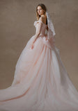 Off The Shoulder V-Neck Wedding Dress