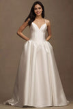 Basque-Waist Ball-Skirt Wedding Gown