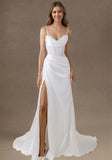 Strapless Sweetheart Mermaid Satin Wedding Dress
