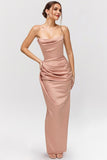 Mermaid/Shealth Satin Strapless Prom Gown