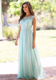 Ball-Gown/Princess V-Neck Sweep Train Lace Prom Dresses With Sequins