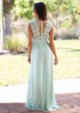 Ball-Gown/Princess V-Neck Sweep Train Lace Prom Dresses With Sequins