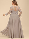 A-line Sequins Chiffon Lace Mother of the Bride Dress With Sequins