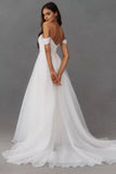 Fit & Flare Tulle Wedding Gown With Removable Sleeve