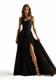 Soft Satin Cowl Neck A-Line Prom Dress