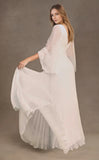 Deep V-neck A-line Wedding Gown