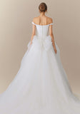 Off The Shoulder V-Neck Wedding Dress
