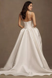 Basque-Waist Ball-Skirt Wedding Gown