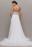 Off-The-Shoulder Corset A-Line Wedding Gown