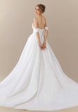 Off The Shoulder Strapless Satin Wedding Dress