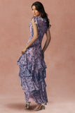 Floral Chiffon V-Neck Maxi Prom Dress