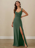 Wrap V-Neck Luxe Knit Mermaid Bridesmaid Dress