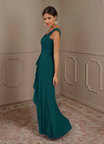 A-Line Sweetheart Neckline Pleated Chiffon Mother of the Bride Dress