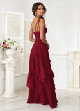 V-Neck Ruffle A-Line Chiffon Bridesmaid Dress