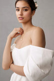 Off-The-Shoulder A-Line Taffeta Wedding Gown