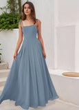 Box Pleated Chiffon A-Line Dress