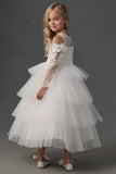 Princess Corset Tulle/Satin Flower Girl Dress