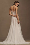 Embroidered Tulle Sweetheart A-Line Wedding Gown