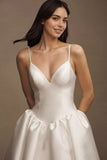 Basque-Waist Ball-Skirt Wedding Gown
