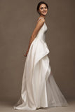 Sleeveless Drop-Waist Mikado Wedding Gown