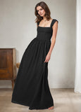 A-Line Corset Chiffon Floor-Length Dress