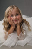 Princess Corset Tulle/Satin Flower Girl Dress