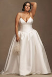 Basque-Waist Ball-Skirt Wedding Gown