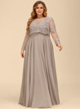 A-line Sequins Chiffon Lace Mother of the Bride Dress With Sequins