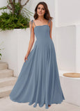 Box Pleated Chiffon A-Line Dress