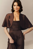 Corset Satin Maxi Gown With Shawl