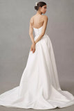 Off-The-Shoulder A-Line Taffeta Wedding Gown