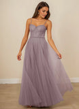 Pleated Tulle and Chantilly Lace A-line Formal/Prom Dress