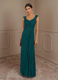 A-Line Sweetheart Neckline Pleated Chiffon Mother of the Bride Dress