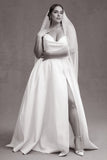 Strapless Ball-Skirt Taffeta Wedding Gown