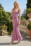 Strapless Sweetheart Lace Corset Satin Bridesmaid Dress with Bow Back