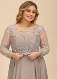 A-line Sequins Chiffon Lace Mother of the Bride Dress With Sequins