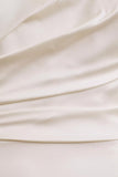 Strapless Satin Mermaid Wedding Gown with Sweep Train