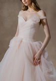 Off The Shoulder V-Neck Wedding Dress