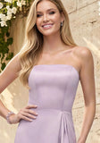 Strapless Satin Bridesmaid Dress | Elegant Tube Gown for Weddings