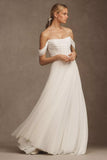 Ruched Corset Strapless/Off the Shoulder Wedding Gown