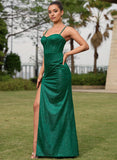 Trumpet/Mermaid Sweetheart Floor-Length Jersey Prom Dresses