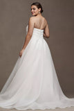 Strapless A-Line Stretch Crepe Wedding Gown